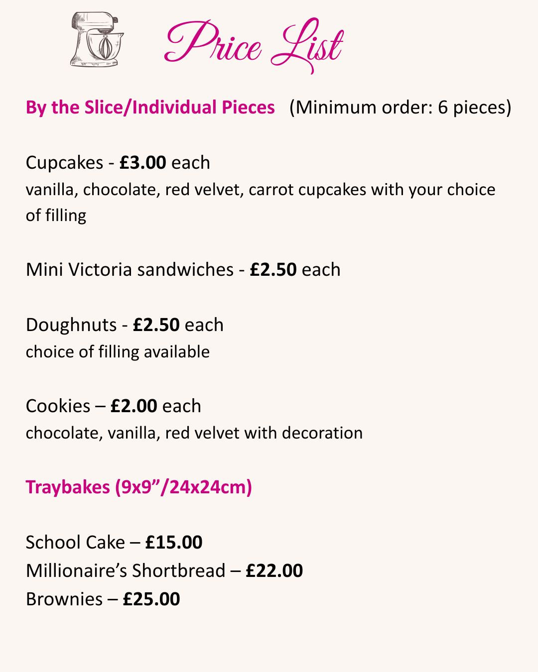 Prices
