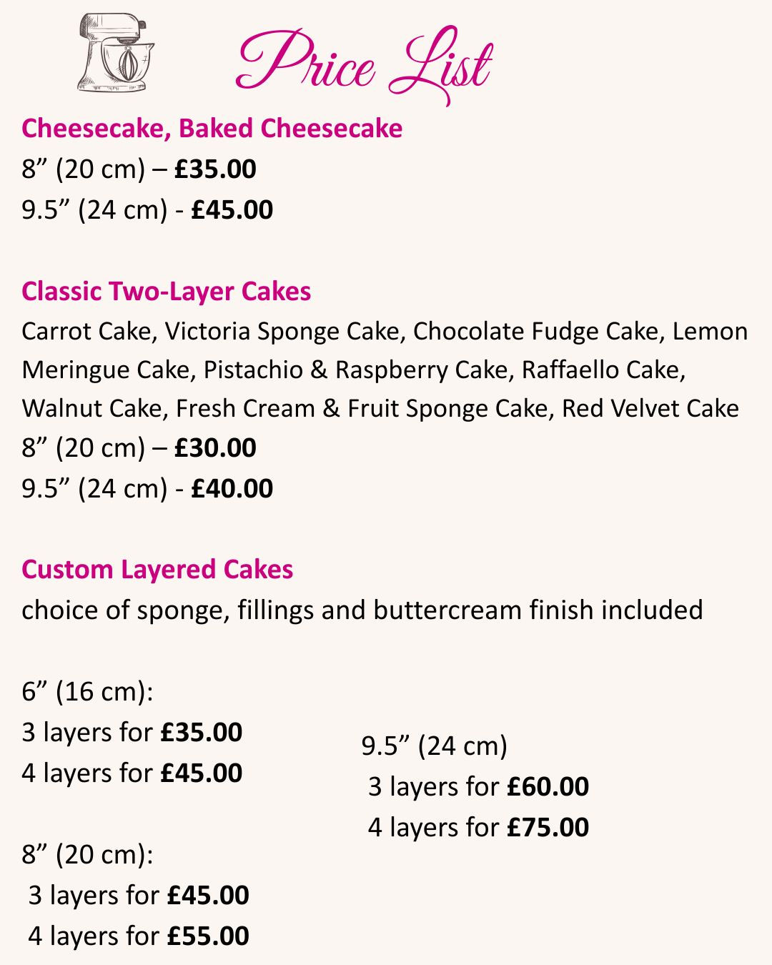 Prices